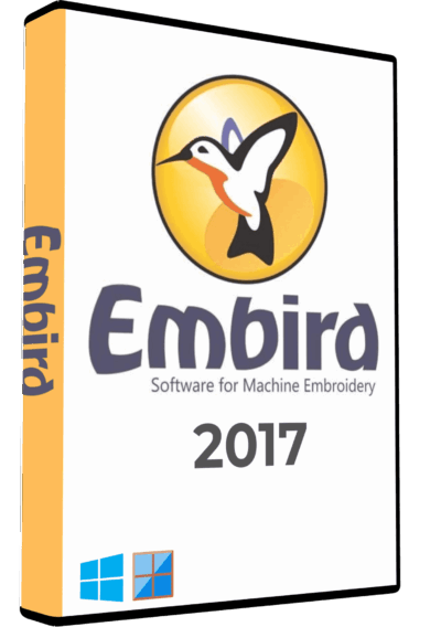 Embird 2017 embroidery software box cover for editing and digitizing designs