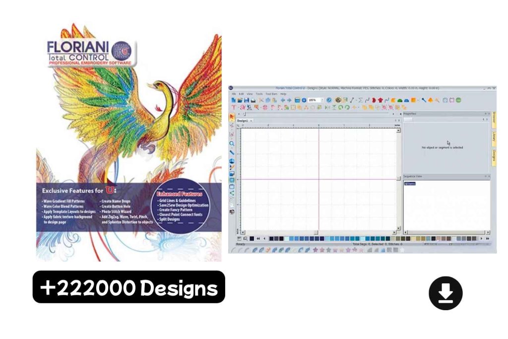 Floriani 2021 Embroidery Software – Full Version with Lifetime Activation and 222,000 Free Designs