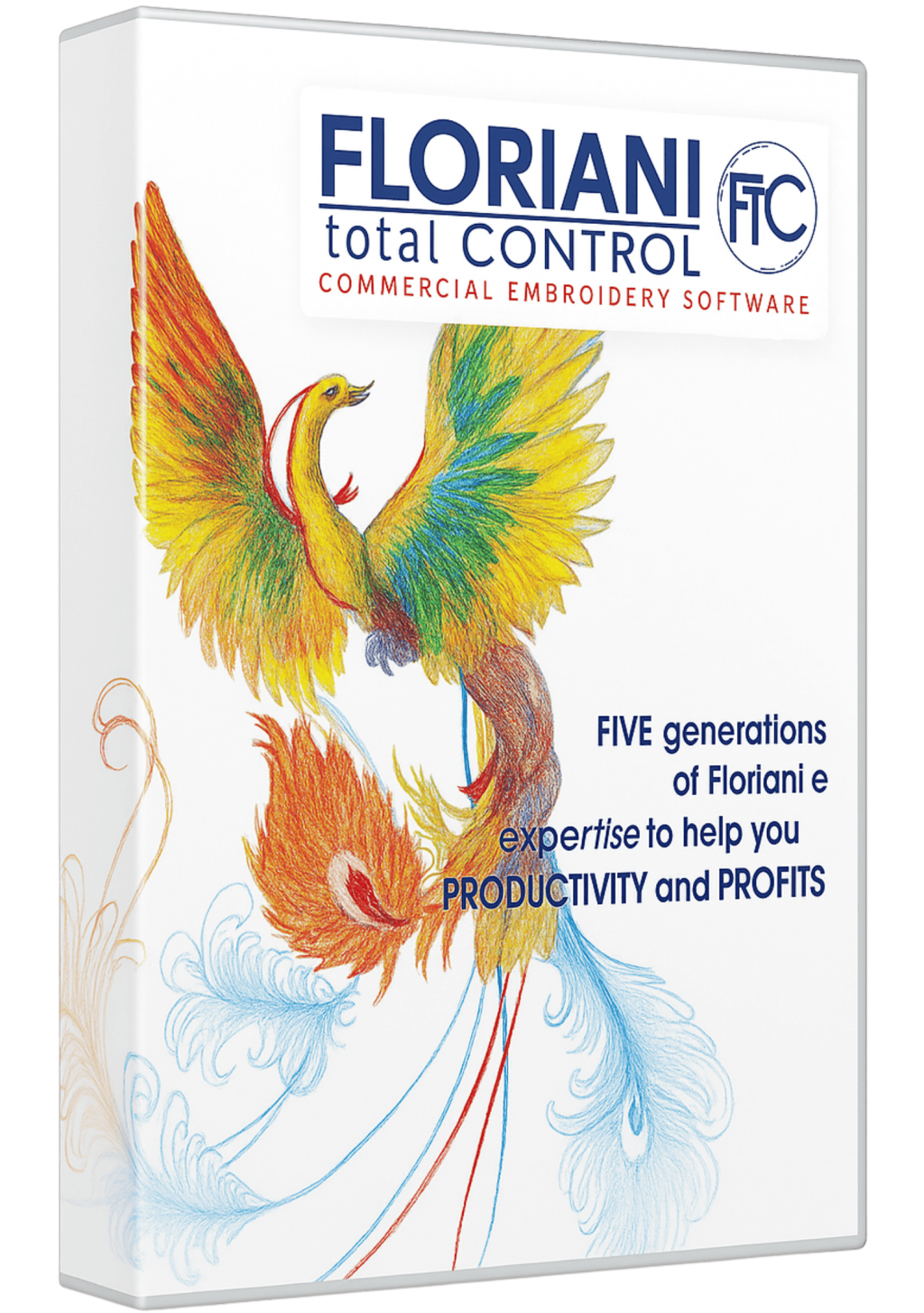 Floriani 2021 embroidery software box cover for digitizing and stitching designs