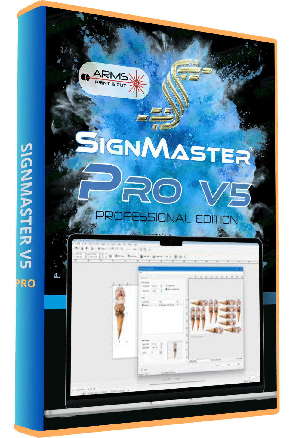SignMaster V5 vinyl cutting software box cover for sign design and vector output