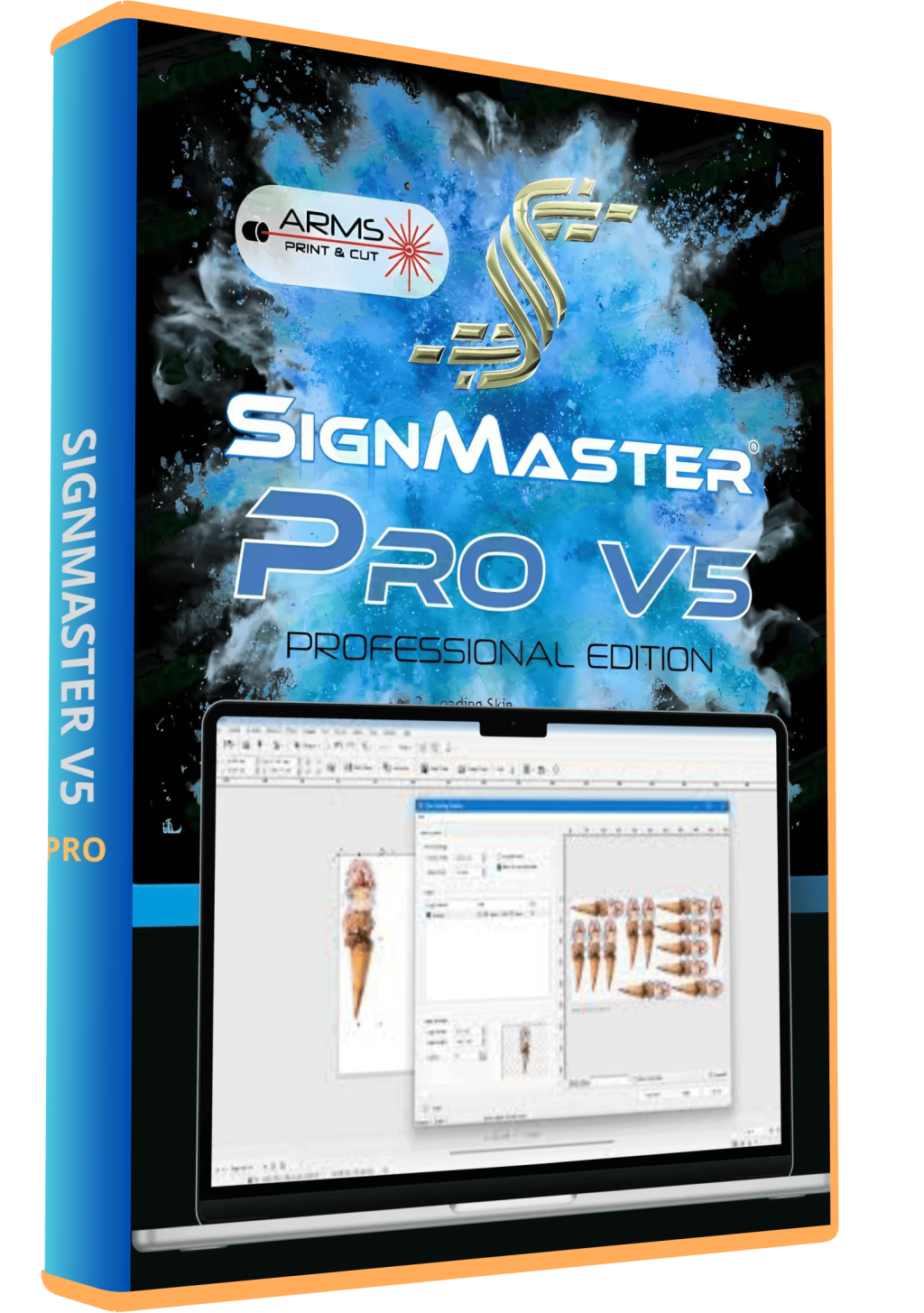 SignMaster V5 vinyl cutting software box cover for sign design and vector output