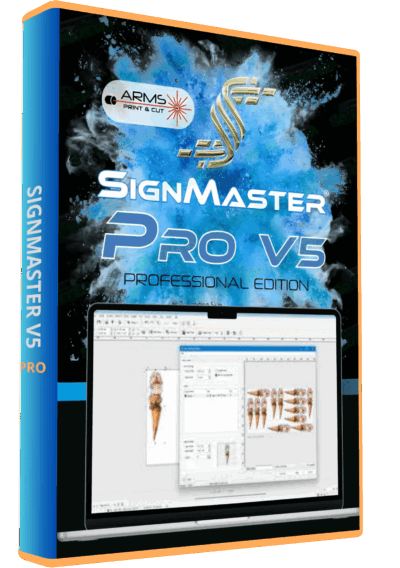SignMaster V5 vinyl cutting software box cover for sign design and vector output