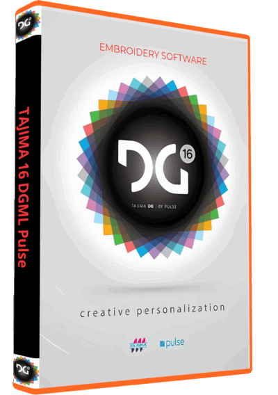 Tajima DGML Pulse 16 embroidery software box cover for digitizing and design