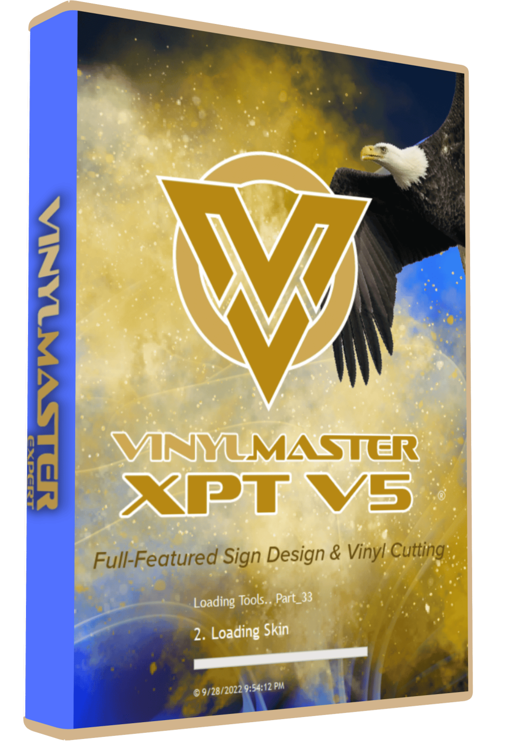 VinylMaster v5 cutting software box cover for professional vinyl design and contour cutting