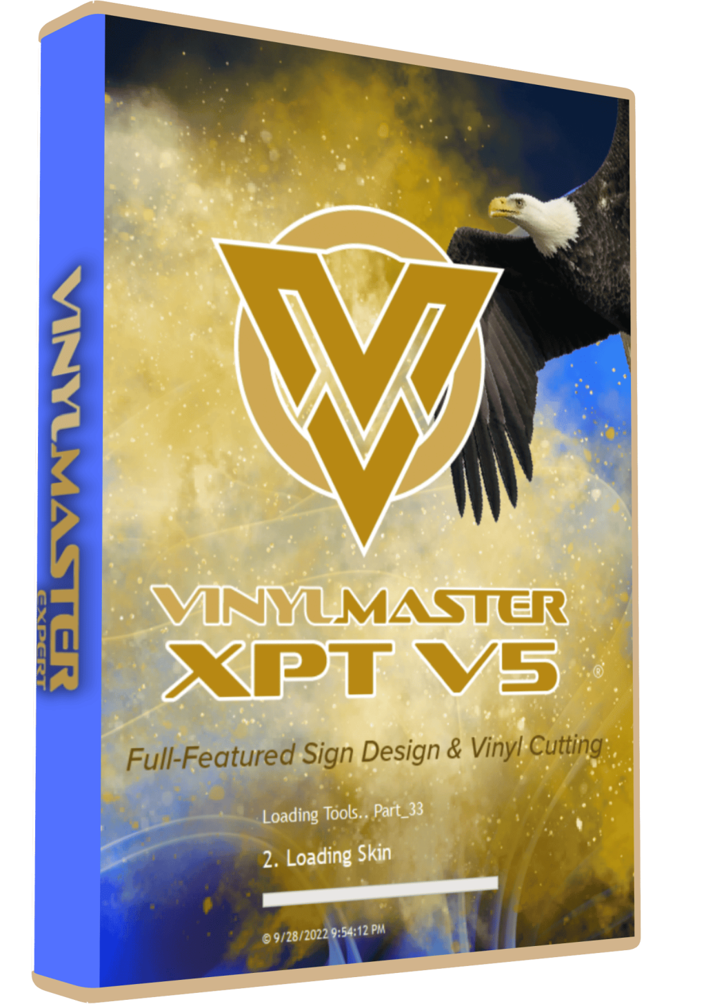 VinylMaster v5 cutting software box cover for professional vinyl design and contour cutting