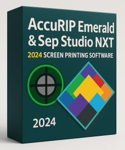 AccuRIP Emerald and Sep Studio NXT 2024 software box for screen printers