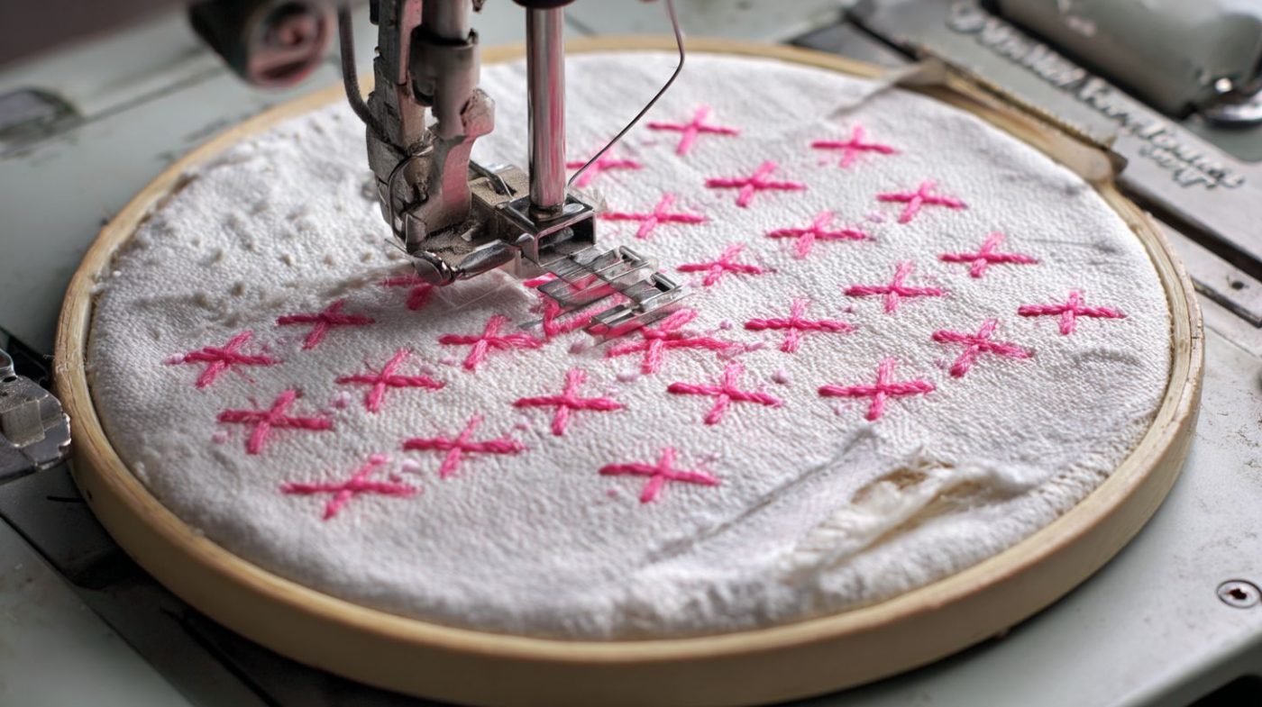 Using Satin Stitches for Large Fill Areas