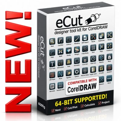 eCut for CorelDRAW 2026 eCut 7 CorelDRAW Plugin CorelDRAW CNC Plugin CorelDRAW Vinyl Cutting Plugin CorelDRAW Laser Cutting Plugin eCut Nesting Software eCut DXF Export eCut Contour Cutting CNC Production Plugin Sign Making CorelDRAW Plugin